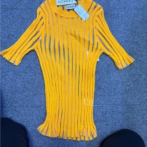 Zankov Eve Striped Towelling short sleeve Top